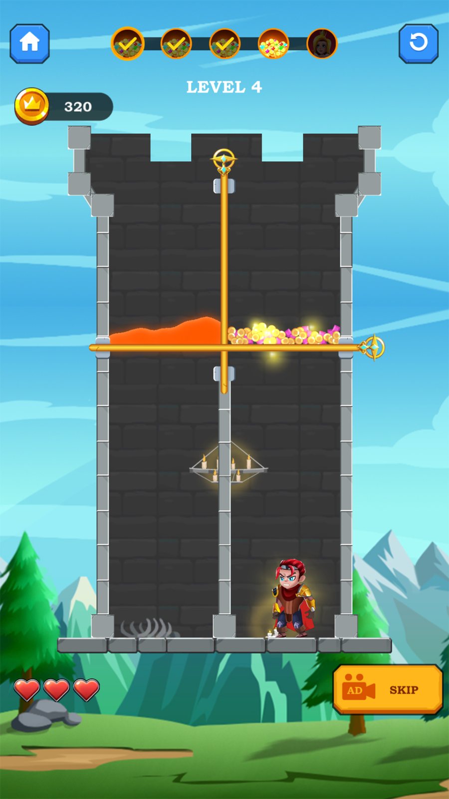 Screenshot from How to Loot: Pin Pull Rescue
