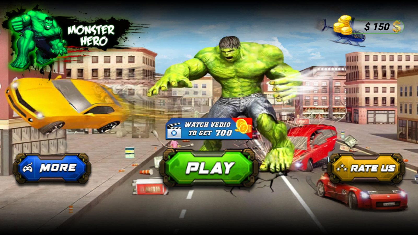 Screenshot from Monster Superhero: Green Fight